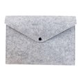 thumbnail image 1 of ZTTD Felt File Folder, Durable Briefcase, Document Bag, Paper File Folders, Portfolio Case, Letter Envelope, Handbag Button Closure, for Office Home S-chool Stationery (Z06-Light Grey), 1 of 8