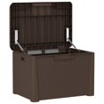thumbnail image 3 of vidaXL Garden Storage Box Brown 125 L PP, 3 of 5