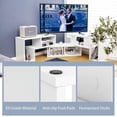 thumbnail image 4 of Giantex 3 Pieces Adjustable TV Console Stand, Modern Entertainment Center, Free Combination Bookcase for Storage & Display, for Living Room, Bedroom & Study, White, 4 of 10