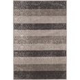 thumbnail image 1 of Tapis Evolution à rayures damassées 8 pi x 10 pi 3 po, gris et noir, 1 of 3
