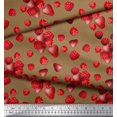 thumbnail image 2 of Soimoi Cotton Voile Fabric Raspberry,Strawberry & Cherry Fruits Print Fabric by The Yard 42 Inch Wide, 2 of 3