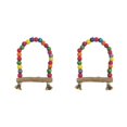 thumbnail image 4 of serony Durable Wooden Parrots Stand Hanging Swings Cage For Pets Wide Application Easy To Bird Essentials 2Set, 4 of 6