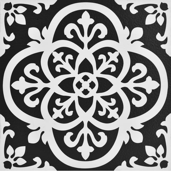 FloorPops Ensemble de 20 carreaux de sol Gothique Peel & Stick