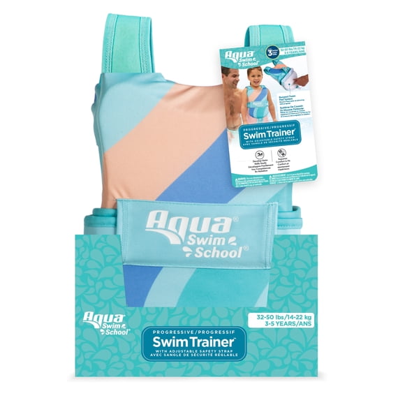 Gilet d'apprentissage de la natation Aqua Leisure Swim School avec coussin en mousse pour enfants