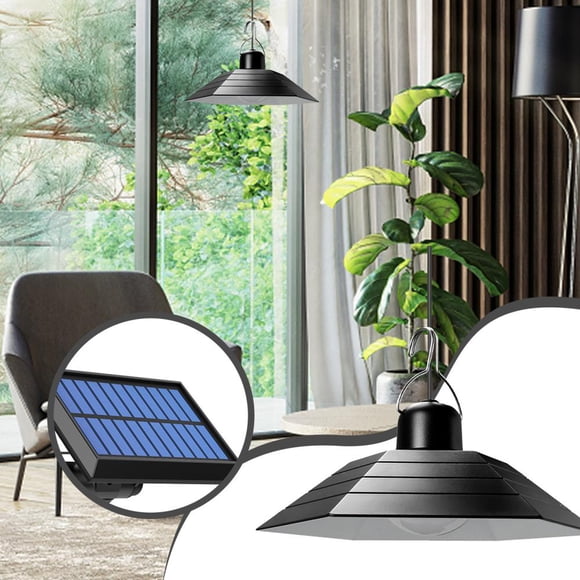 Feltree Split Solar Pendant Lamp & Dual Wall Lights Set, Outdoor Solar Courtyard Lighting for Porch Pathway, USB-Free Install IP65 Waterproof Street Style Lamps