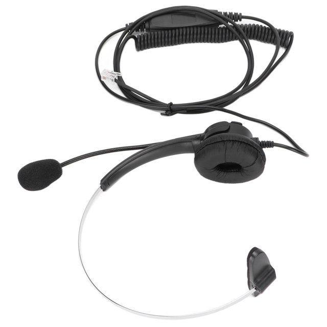 Casque de Service à la Clientèle, Casque Téléphonique Filaire Mono RJ9 Plug pour Service à la Clientèle pour Centre d'Appels