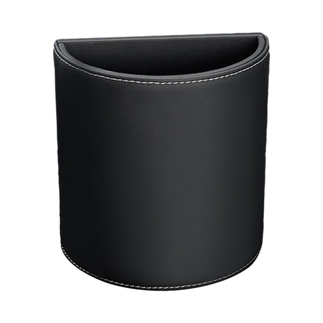 S SERENABLE Portable Vehicle Waste Bin Car Trash Container Hanging Garbage Bag Auto Interior black