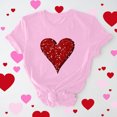 thumbnail image 1 of Cadeau de la Saint-Valentin pour Femmes T-shirt Décontracté à Col Rond à Manches Courtes Imprimé Arbre de Noël, 1 of 6