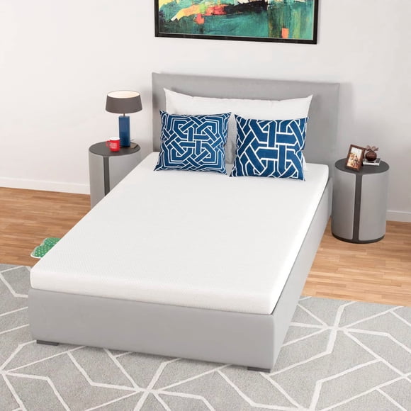 FDW Matelas en Mousse Mémoire Simple 5 Pouces, Fermeté Moyenne, Certifié CertiPUR-US, Infusé de Gel, Rafraîchissant, Blanc