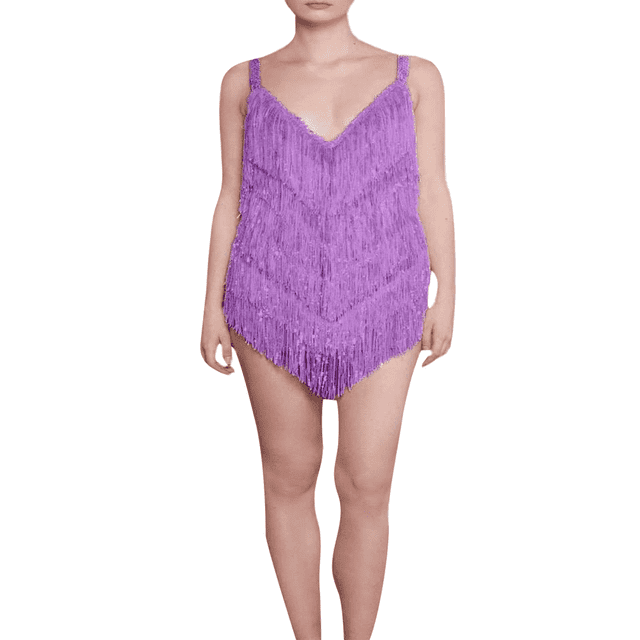 Robe de Soirée Club à Paillettes pour Femmes Bretelles Spaghetti Sans Manches Dos Nu avec Franges