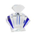 thumbnail image 1 of Benzara BM162511 Appealing Crystal Perfume Bottle, Blue & Clear, 1 of 1