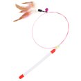 thumbnail image 2 of LHCER Wire Chaser Wand Teaser,Pet Feather Teaser Retractable Wand Interactive Feather Toys Fishing Rod For Cats Play Exercise,Retractable Wand Cat Toy, 2 of 8