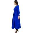 thumbnail image 3 of Bimba Robe Maxi Longue Décontractée en Coton pour Femme à Taille Smockée, 3 of 8