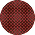 thumbnail image 1 of Ahgly Company Tapis d'Intérieur Ronds de Style Transitionnel Lavables à la Machine, Rouge Brun, 6 Pieds Rond, 1 of 7