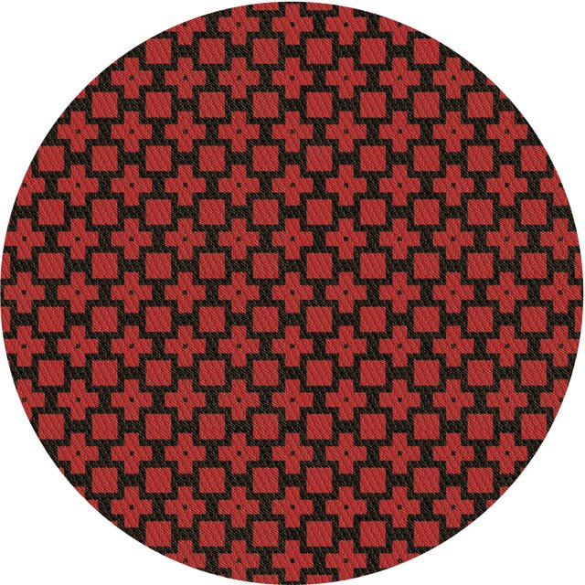 Ahgly Company Tapis d'Intérieur Ronds de Style Transitionnel Lavables à la Machine, Rouge Brun, 6 Pieds Rond