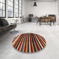 thumbnail image 3 of Ahgly Company Tapis d'Intérieur Carrés Abstraits Rouges Abstraits pour Aire, 7 Pieds Carré, 3 of 6