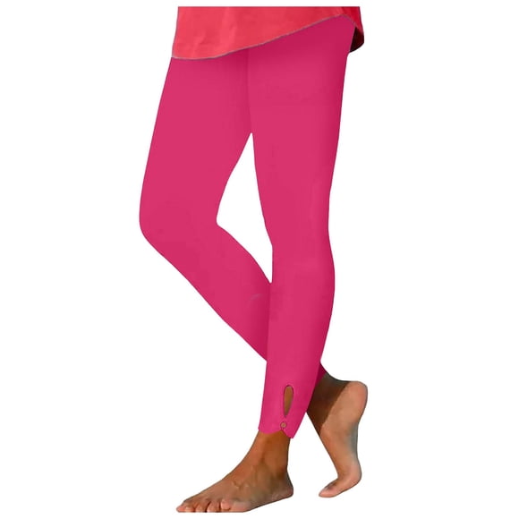 HBFAGFB Leggings for Women High Waisted Yoga Pants Workout Trousers Fashion Clothing Hot Pink Size XL