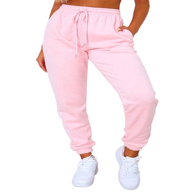 Pantalons de Jogging pour Femmes avec Cordon de Serrage Bas Resserré Khaki m