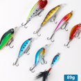 thumbnail image 2 of 8 Pcs Kit d'Appâts Durs pour la Pêche Minnow Popper Leurres Coulants pour Eau Douce/salée, 2 of 10