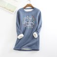 thumbnail image 1 of Chandails à Capuchon pour Adolescentes Femmes et Hiver Décontracté Mode Tempérament Peluche Chaude sous-Couche Imprimé de Noël Manches Longues Col Rond Hauts Chandails à Capuchon Femmes en Liquidation, 1 of 6