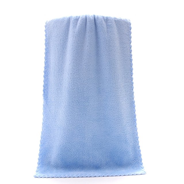 Bigersell Bathroom Towels 75 x 35 cm Solid Microfiber Soft Plush Bath Towels Super Absorbent Face Towels Rectangular Bathing Shower Towels Quick Dry Hand Bath Towels C
