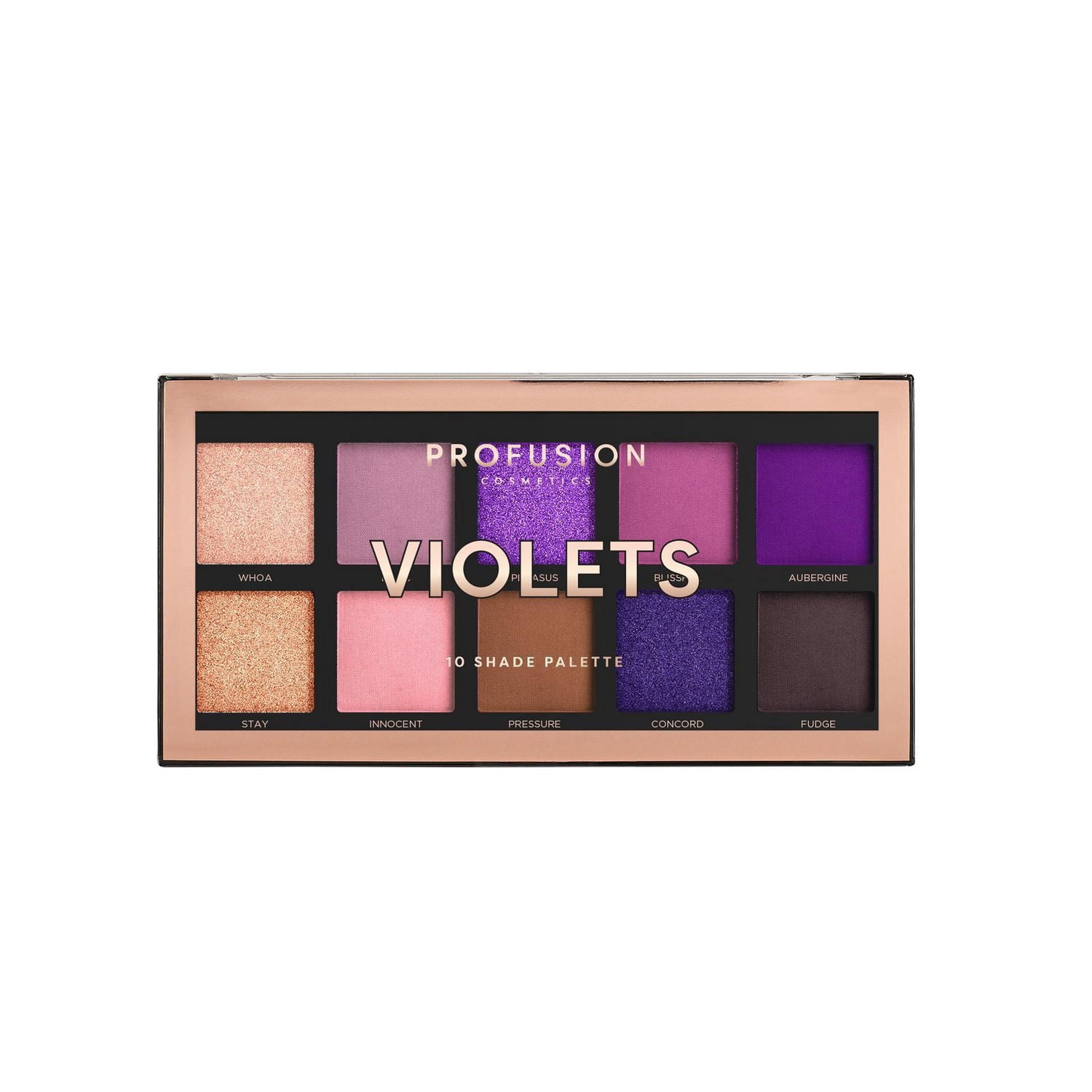 Profusion Cosmetics | Palette de 10 fards à paupières Violets