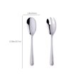 thumbnail image 3 of EGNMCR Kitchen Gadgets, Kitchen Accessories Long Handle Stainless Steel Salad Spoon Fork Salad Spoon Fork Western Two Piece Utility Fork Spoon Set Stainless Steel Salad Spoon and Fork, 3 of 8