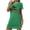 Green, variant on Sakmal Playful Womens Moomoo Nightgown Loose Black Soft Halloween Moomoo Dress Short Sleeve Black Cat Print Crew Neck Short Nightgowns S-2XL