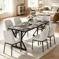 thumbnail image 2 of Bingirl Industrial Dining Table for-Rectangular Waterproof Wooden Top Heavy Duty Black, 2 of 7