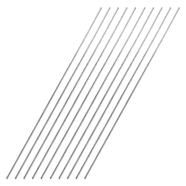 Unique Bargains Tige Ronde en Acier Inoxydable 304 1.5mm x 300mm pour Bricolage - 10 Pcs