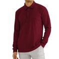 thumbnail image 1 of KIHOUT Men's Long Sleeve Shirts Stripe Texture Plain Button Shirts Casual Collared Regular Basic Shirt WE/L3, 1 of 8