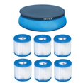 thumbnail image 1 of Intex Bâche de Protection en Vinyle pour Piscine hors Terre de 8 Pieds et Filtre Easy Set Type H (Lot de 6), 1 of 7