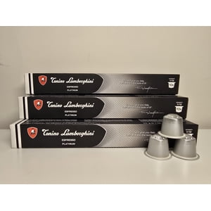 Tonino Lamborghini Nespresso machine capsule - Platinume blend coffee Pods - 3case - 30 pods