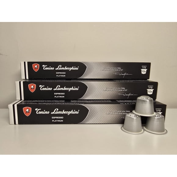 Tonino Lamborghini Nespresso machine capsule - Platinume blend coffee Pods - 3case - 30 pods