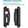 thumbnail image 3 of KOMI Bling Case Compatible For Apple Watch 38mm 40mm 42mm 44mm, Crystal Diamond Apple Watch Protector Case Slim PC Anti-Scratch Bumper Frame Protective Cover For iWatch Series SE/6/5/4/3/2/1 Black, 3 of 5