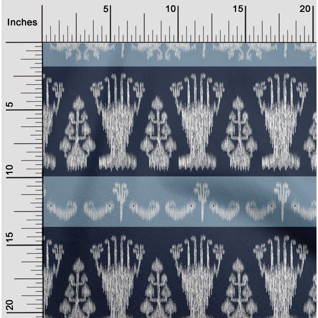 oneOone Polyester Lycra Fabric Ethnic Ikat Print Fabric By Yard 56 Inch Wide