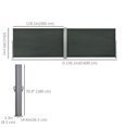 thumbnail image 3 of Outsunny Double Retractable Side Awning 236" x 71" Patio Screen Grey, 3 of 10