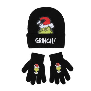 The Grinch Kids Cuff Beanie and Glove Set