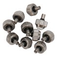 thumbnail image 1 of 10pcs Argent Montre Couronne Acier Inoxydable Tête de Montre Réparation Pièces de Rechange Accessoire pour Horloger 4mm, 1 of 14