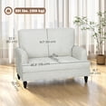 thumbnail image 3 of HOMCOM Fauteuil d'Appoint Moderne, Fauteuil Rembourré avec Pieds Tournés, Crème, 3 of 10