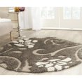 thumbnail image 2 of Safavieh Florida Shag Collection SG464-7913 Tapis Rond Fumée et Beige (5 Pieds Diamètre), 2 of 3
