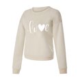 thumbnail image 3 of Ketyyh-chn99 Chandail Sans Manches pour Femmes à Manches Longues, Col Rond, Tunique Ligne A, Blouse Beige, 2TG, 3 of 4