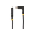 thumbnail image 3 of StarTech.com 3ft (1m) Durable USB-C to Lightning Cable - Right-Angled Heavy Duty Aramid Fiber USB Type-C to Lightning Charging/Sync Cord - Apple MFi Certified - Rugged iPhone Lightning Cable - Lightning cable - 24 pin USB-C male to Lightning male - 3.3 ft - black, 3 of 5