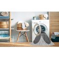 thumbnail image 2 of Ahgly Tapis d'Intérieur Lavable en Machine Carré Gris Cendré Transitionnel, 4 Pieds Carré, 2 of 7