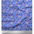 thumbnail image 1 of Soimoi Poly Georgette Fabric Anchor Hook,Shell & Starfish Ocean Fabric Prints by Yard 42 Inch Wide, 1 of 3