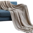 thumbnail image 2 of Matoen12 Throw Blanket Textured Solid Soft Sofa Couch Decorative Knitted Blanket, 50x59.8 Inch, 2 of 4