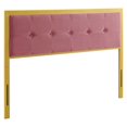 thumbnail image 1 of Modway Teagan Tufted King Performance Velvet Headboard in Gold/Dusty Rose, 1 of 7