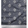 thumbnail image 1 of Soimoi Poly Georgette Fabric Diamond & Paisley Block Decor Fabric Printed Yard 42 Inch Wide, 1 of 3