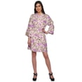 thumbnail image 1 of Moomaya Short Robe For Women Plus Size Printed Cotton Robe Lightweight Nightwear, 1 of 5