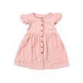 thumbnail image 1 of Xingqing Kids Baby Girls Organic Cotton Ruffled Tunic Dress Swing Sundress Princess, 1 of 8